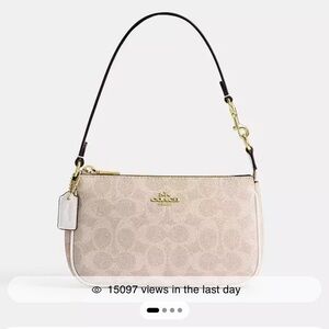 COACH Nolita 19 In Signature Canvas Gold/Sand/Chalk $80
